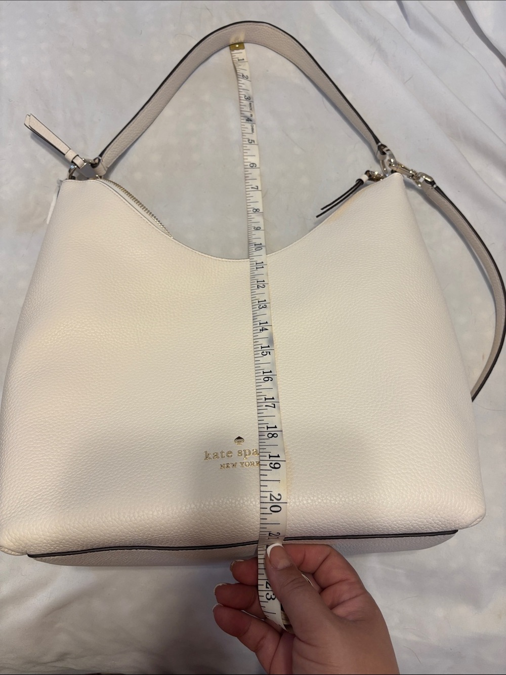 kate spade Cream Pebbled Leather large Hobo Bag - Picture 5 of 7